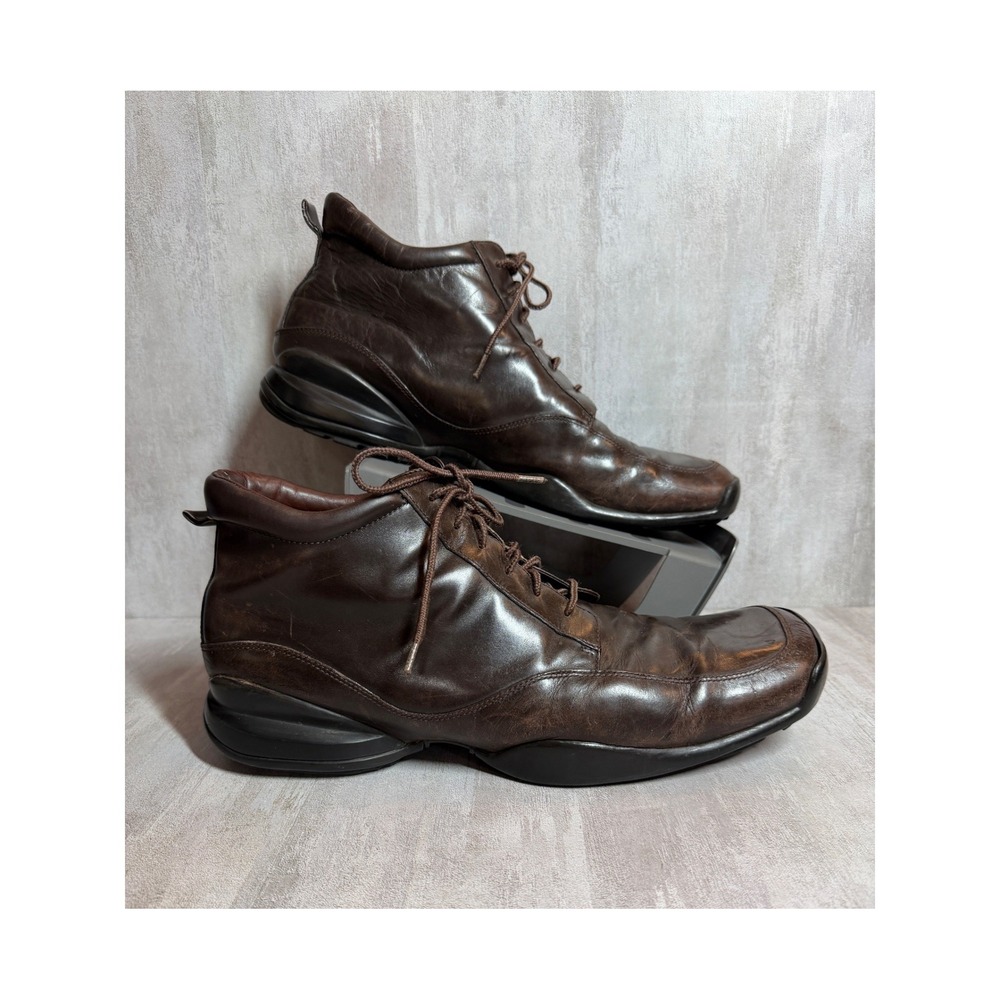 Kenneth Cole New York Mens Brown Leather Square Toe Chukka Boots Size 12 ATHENS